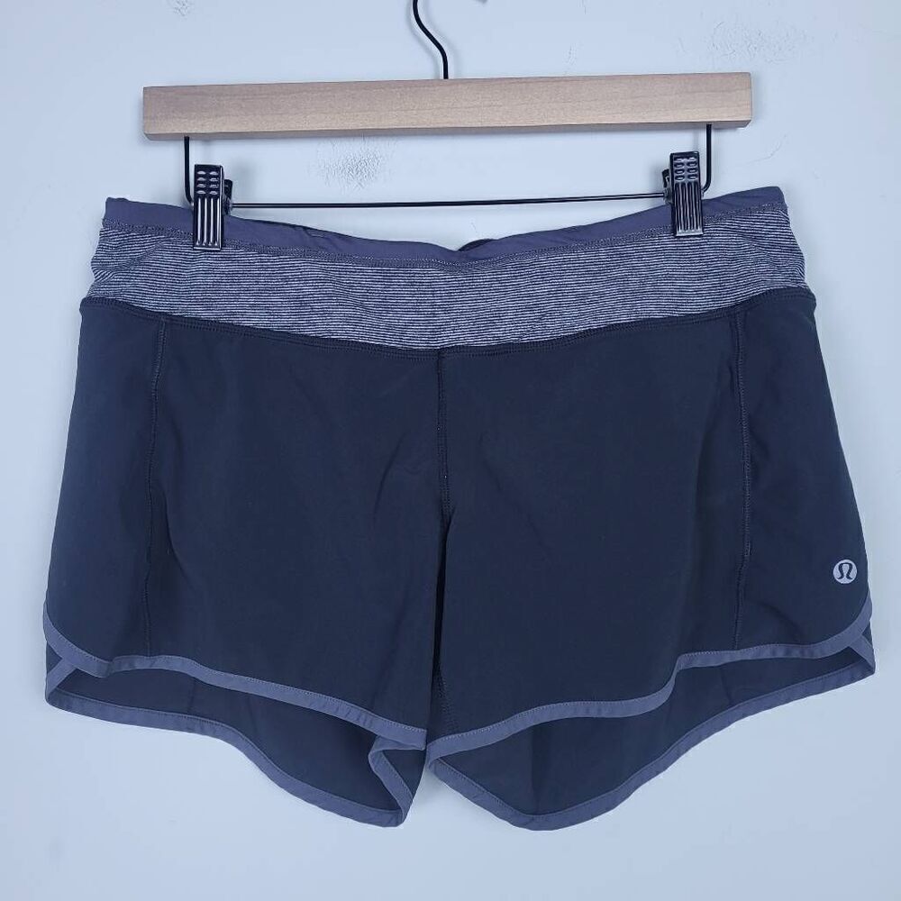 Lululemon Womens Speed Up Athletic Shorts Size 8 Black Pockets Lined Running Gym